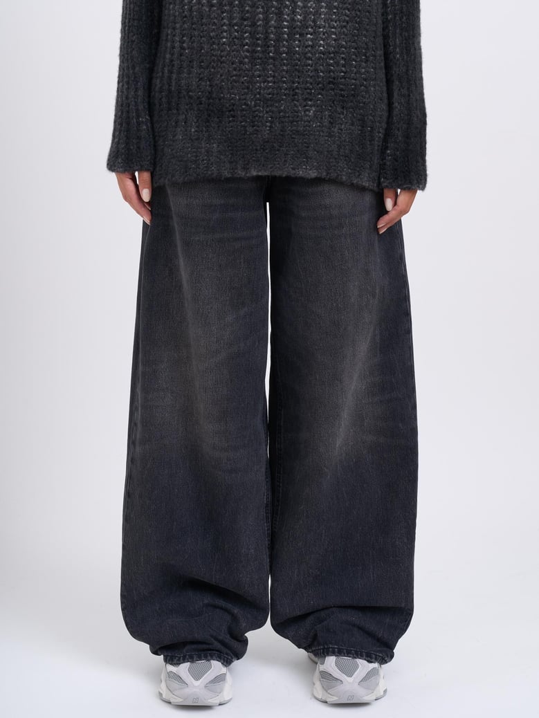 bethany authentic black wash denim pants by Selfnex
