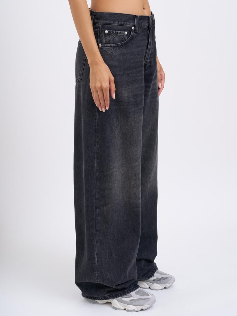 bethany authentic black wash denim pants by Selfnex