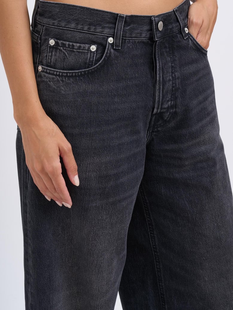 bethany authentic black wash denim pants by Selfnex
