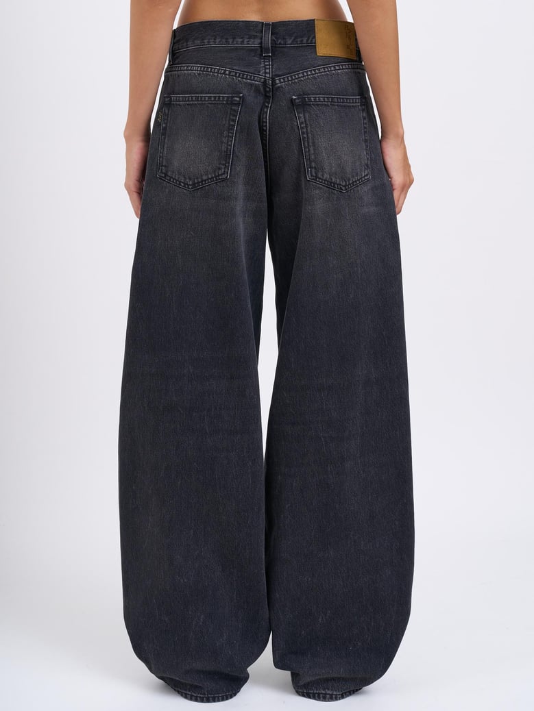 bethany authentic black wash denim pants by Selfnex
