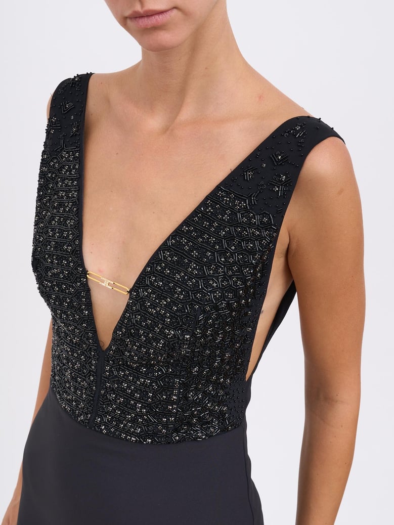 red carpet georgette dress by Selfnex