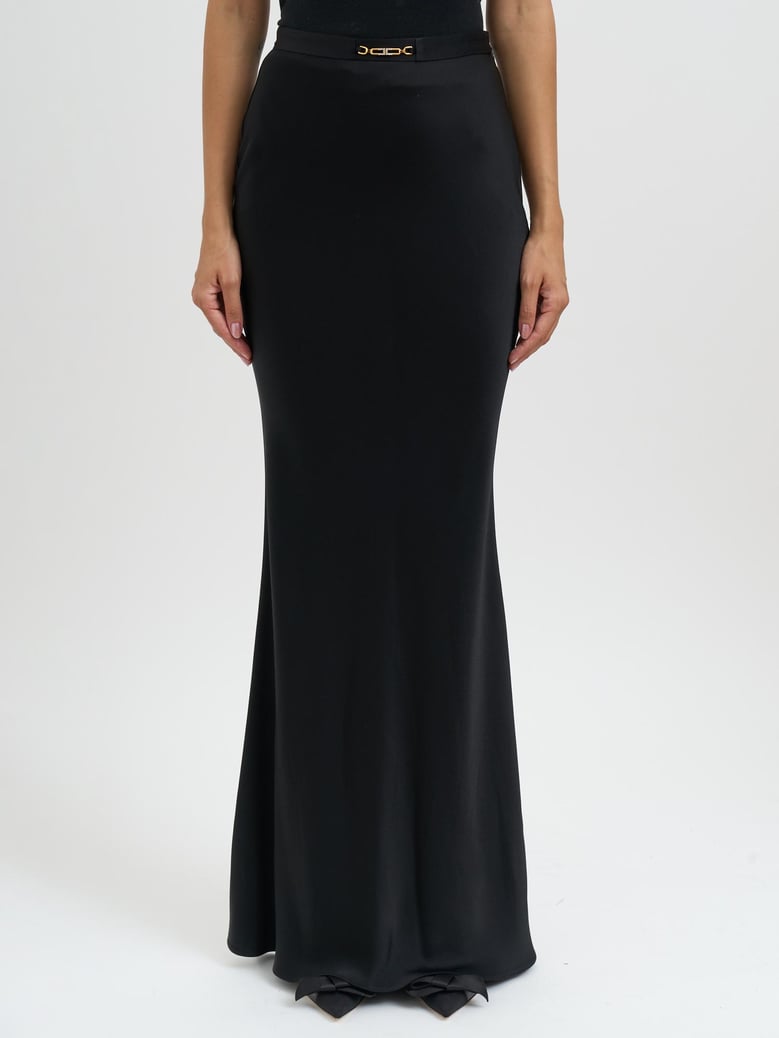 satin skirt with jewel detail by Selfnex