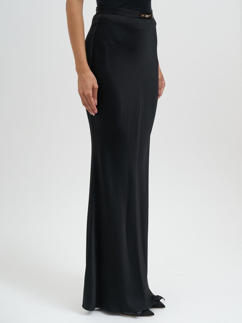 satin skirt with jewel detail by Selfnex