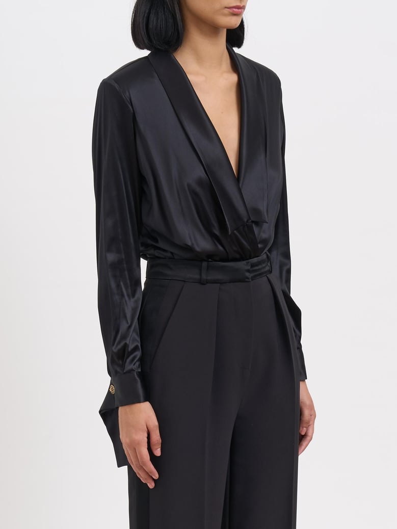 silk satin bodysuit by Selfnex