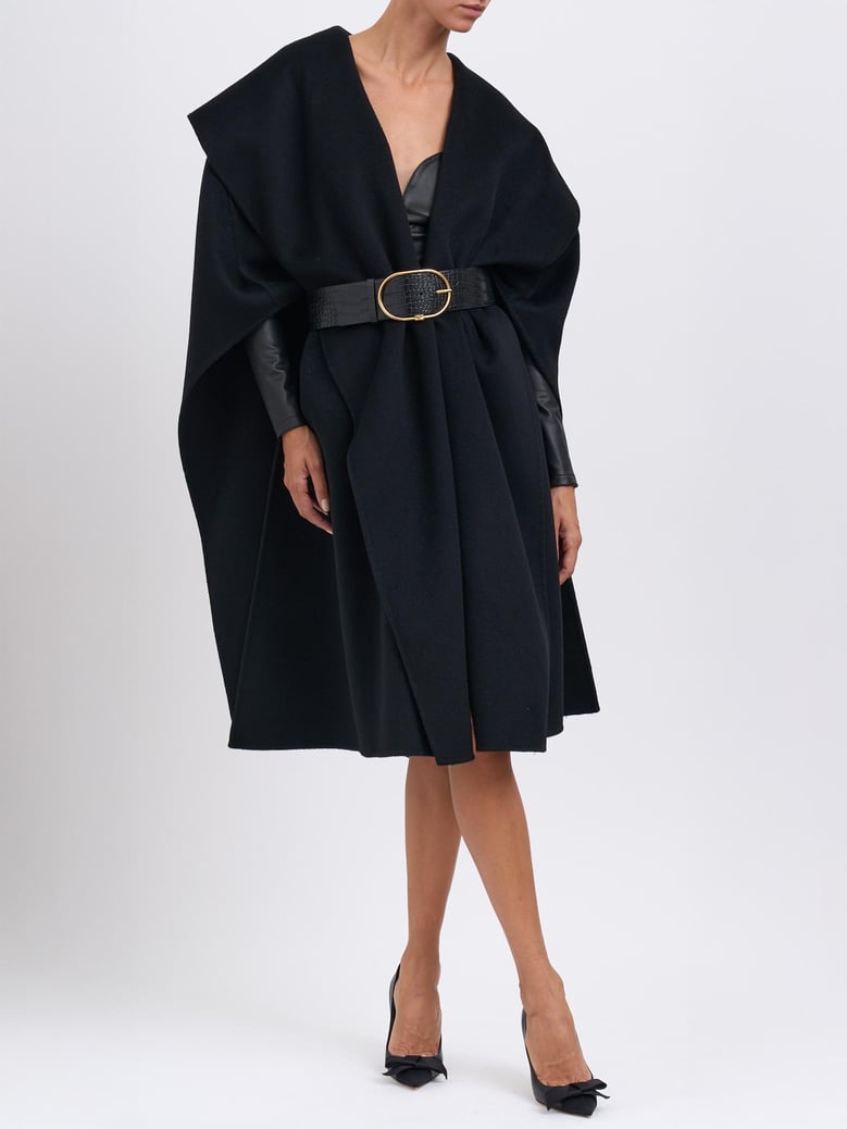 double wool cloth coat by Selfnex