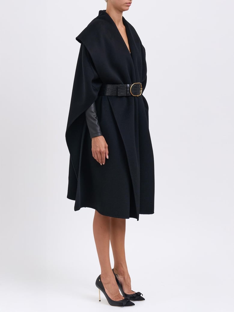 double wool cloth coat by Selfnex