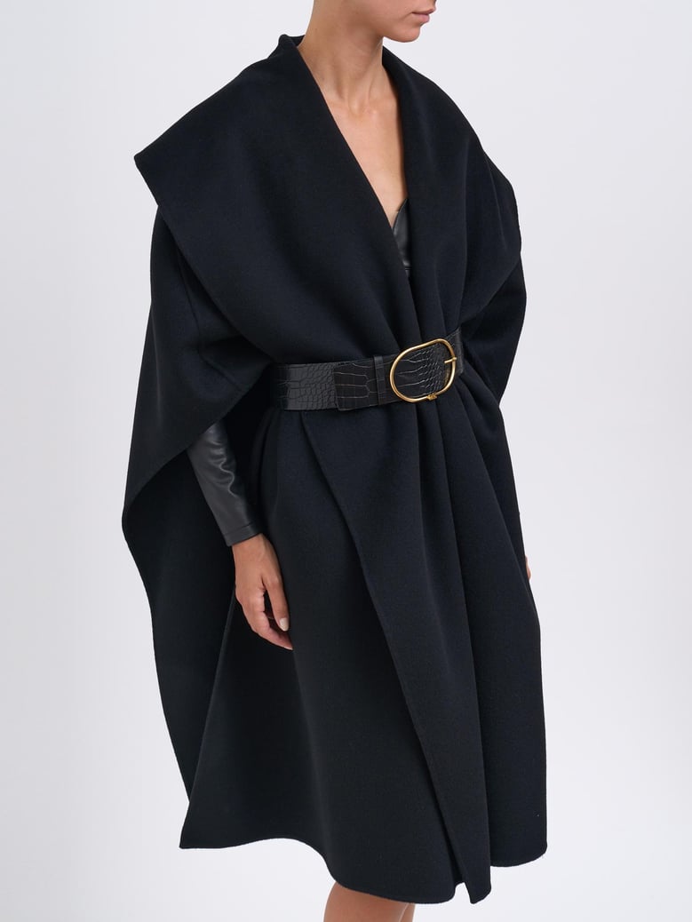double wool cloth coat by Selfnex