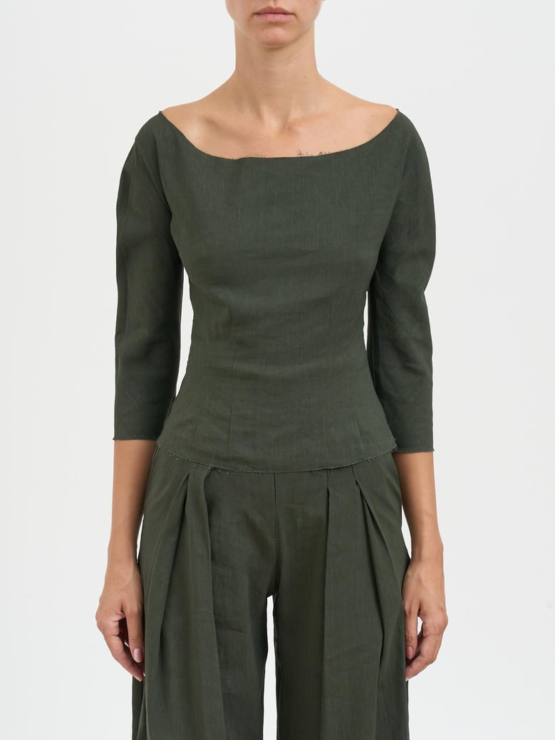 linen and viscose top by Selfnex