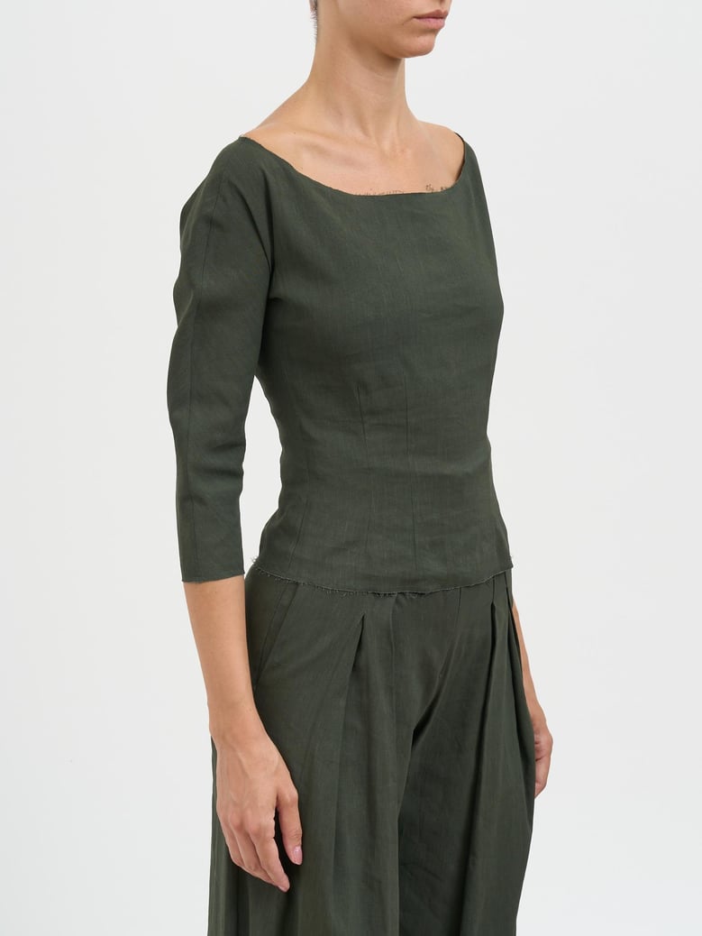 linen and viscose top by Selfnex