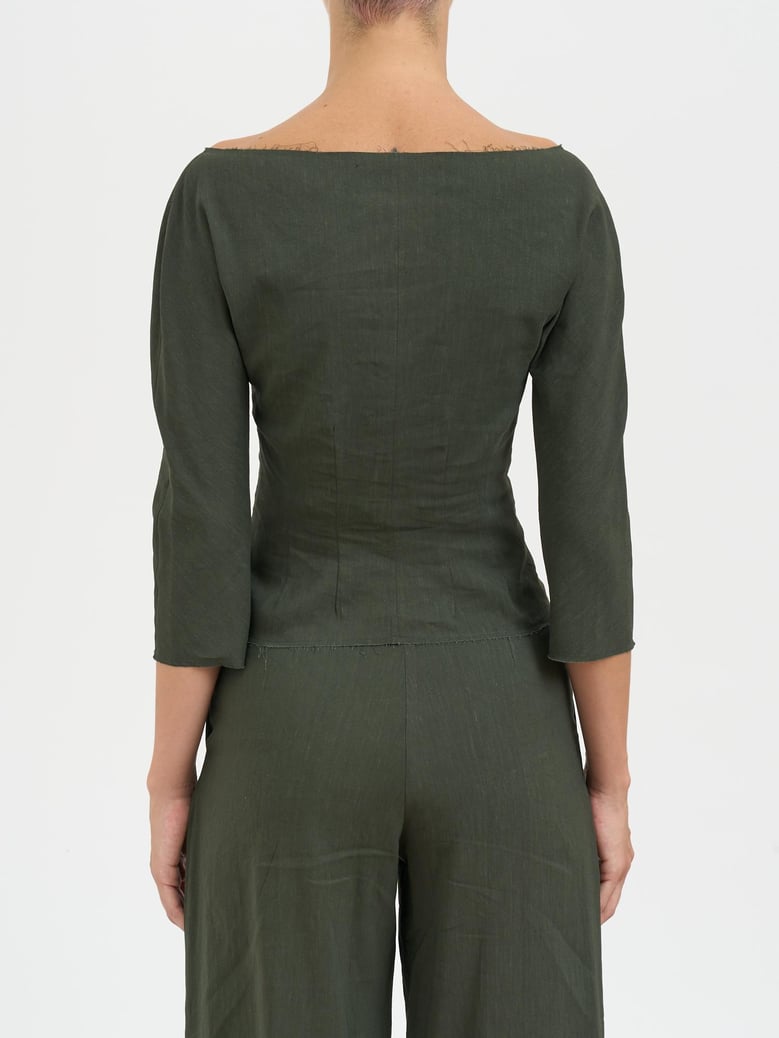 linen and viscose top by Selfnex