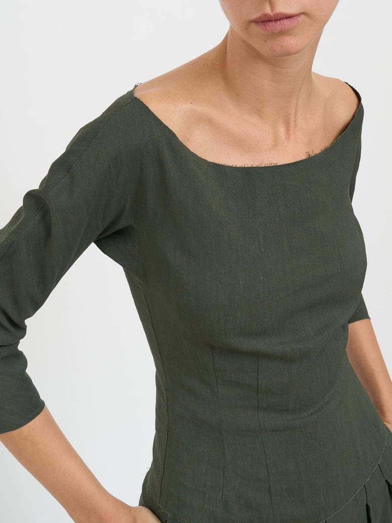 linen and viscose top by Selfnex