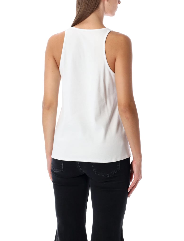 diesel white organic cotton tank top by Selfnex