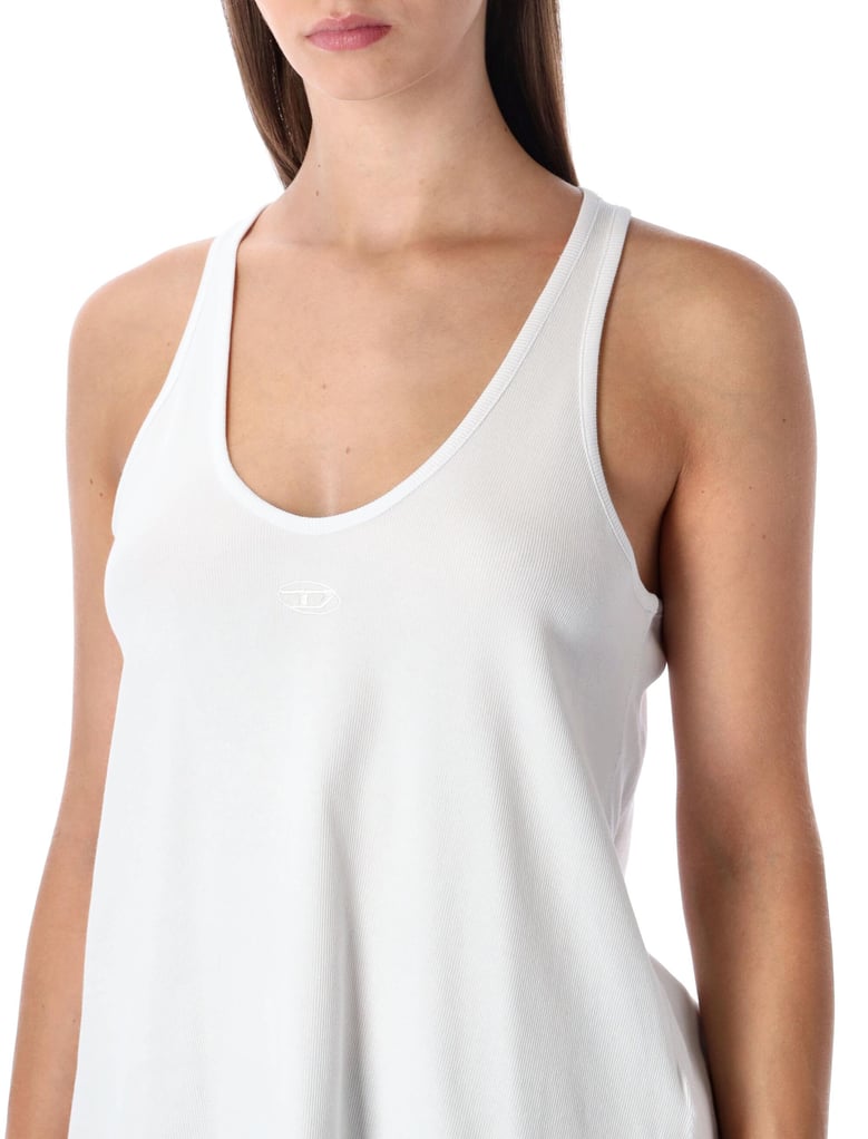 diesel white organic cotton tank top by Selfnex