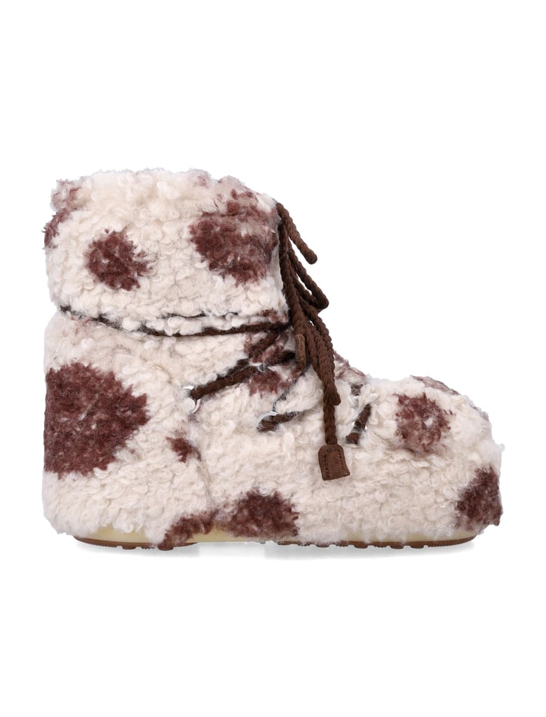moon boot icon low curly brown cow print by Selfnex