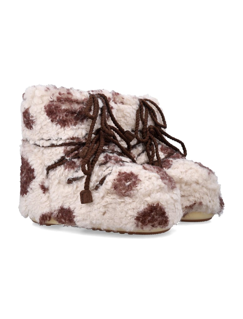 moon boot icon low curly brown cow print by Selfnex