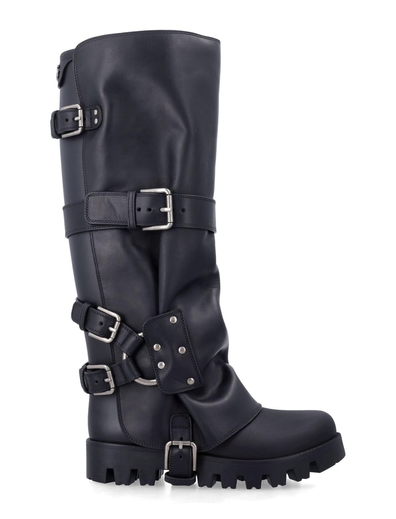 dolce & gabbana rubber and leather boots by Selfnex