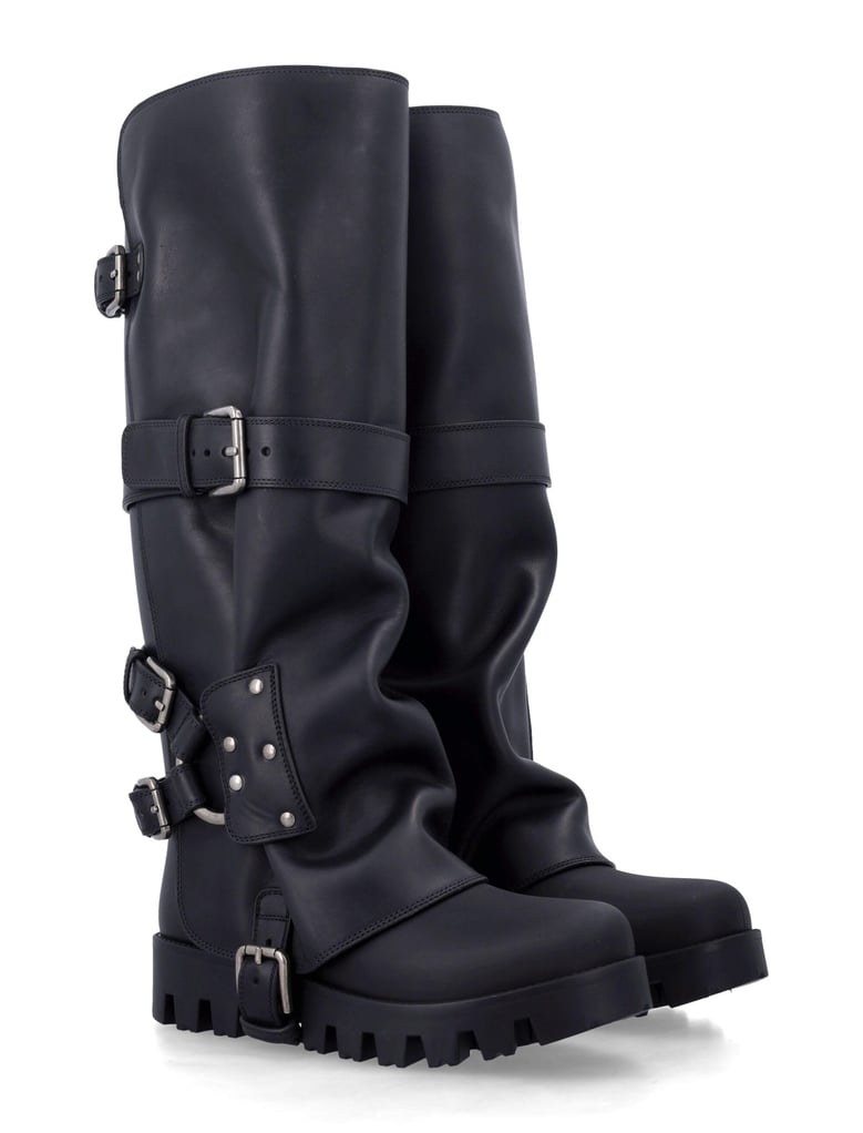 dolce & gabbana rubber and leather boots by Selfnex