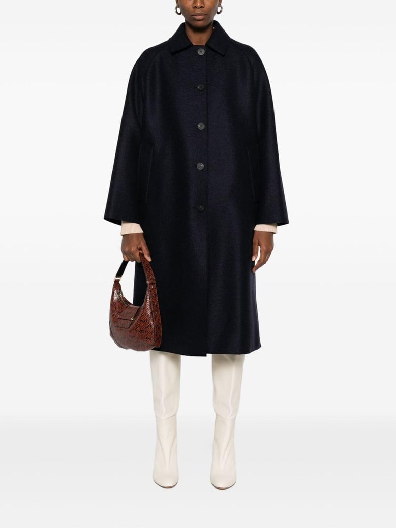 wool single-breasted coat by Selfnex
