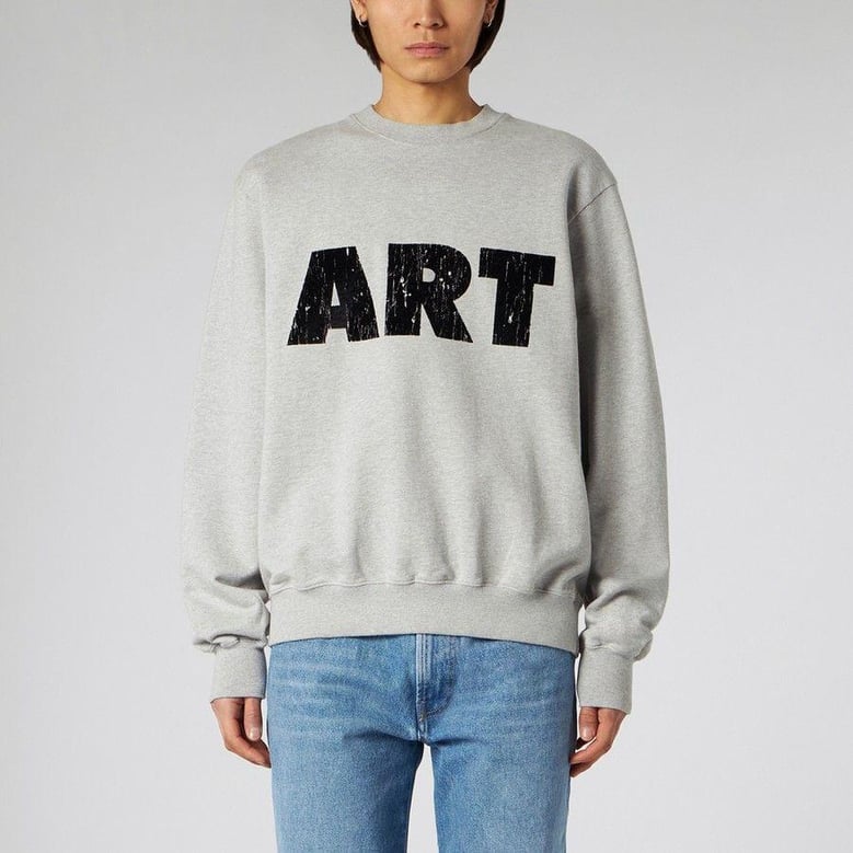 art melange crew-neck sweater by Selfnex