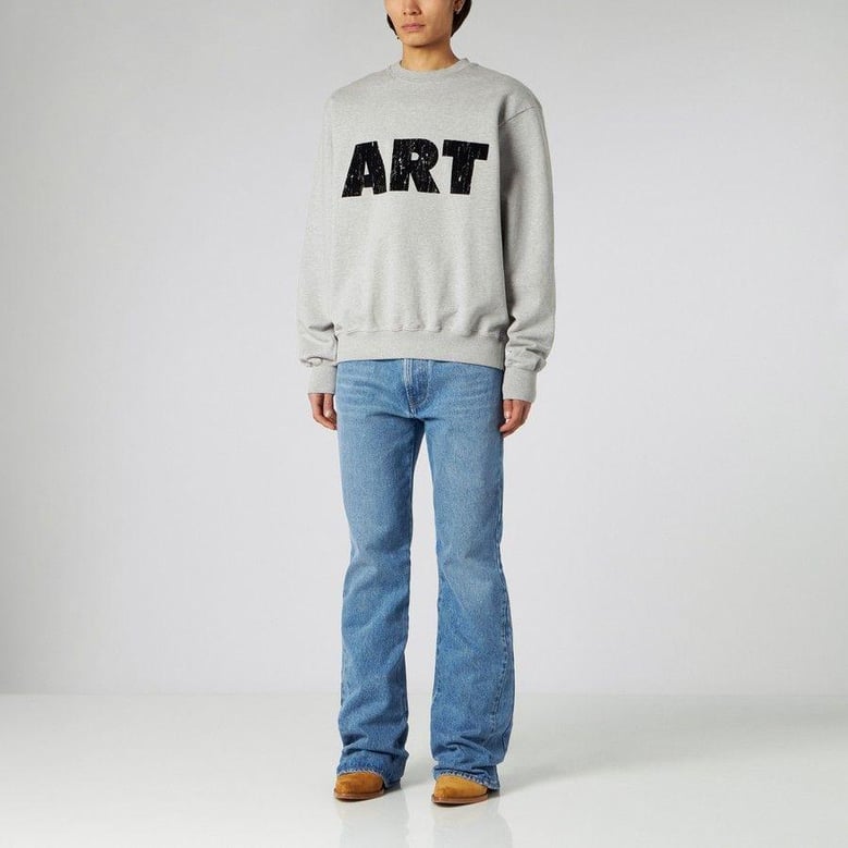 art melange crew-neck sweater by Selfnex