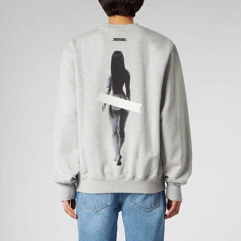 art melange crew-neck sweater by Selfnex