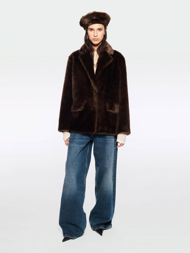 stand studio evyn faux fur jacket by Selfnex