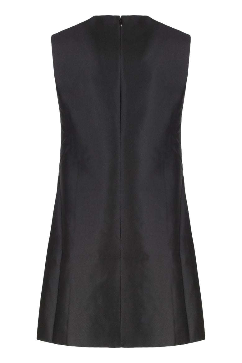 self-portrait black taffeta embellished mini dress by Selfnex
