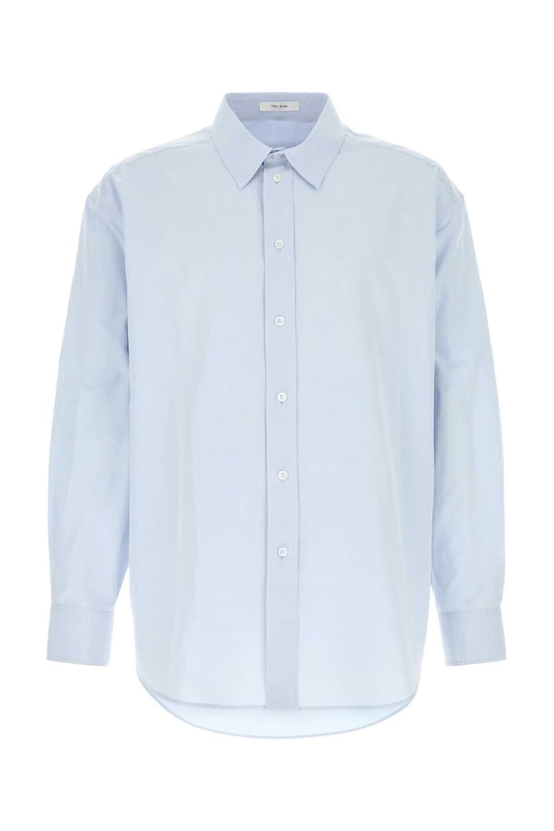 powder blue poplin granada shirt by Selfnex