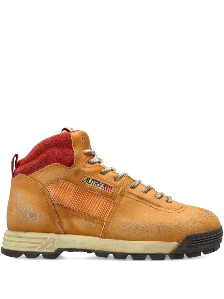 alga mid worn-out effect suede sneakers by Selfnex