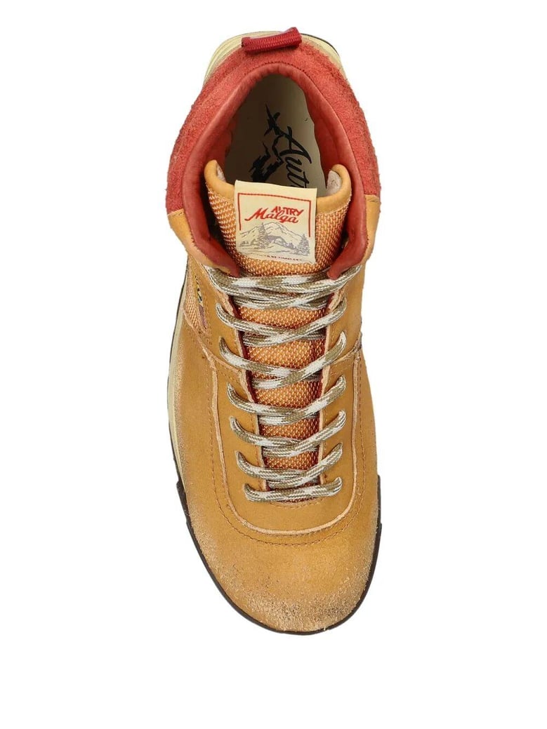 alga mid worn-out effect suede sneakers by Selfnex