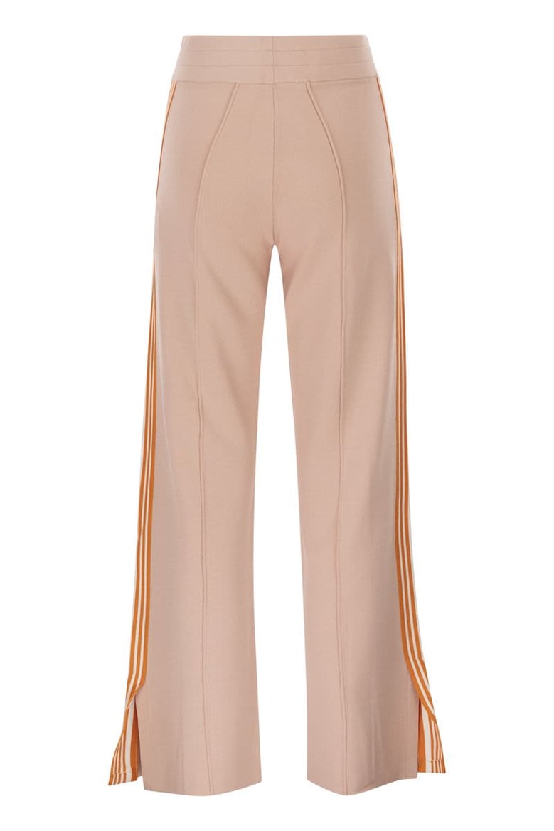 knitted viscose joggers in tennis style by Selfnex