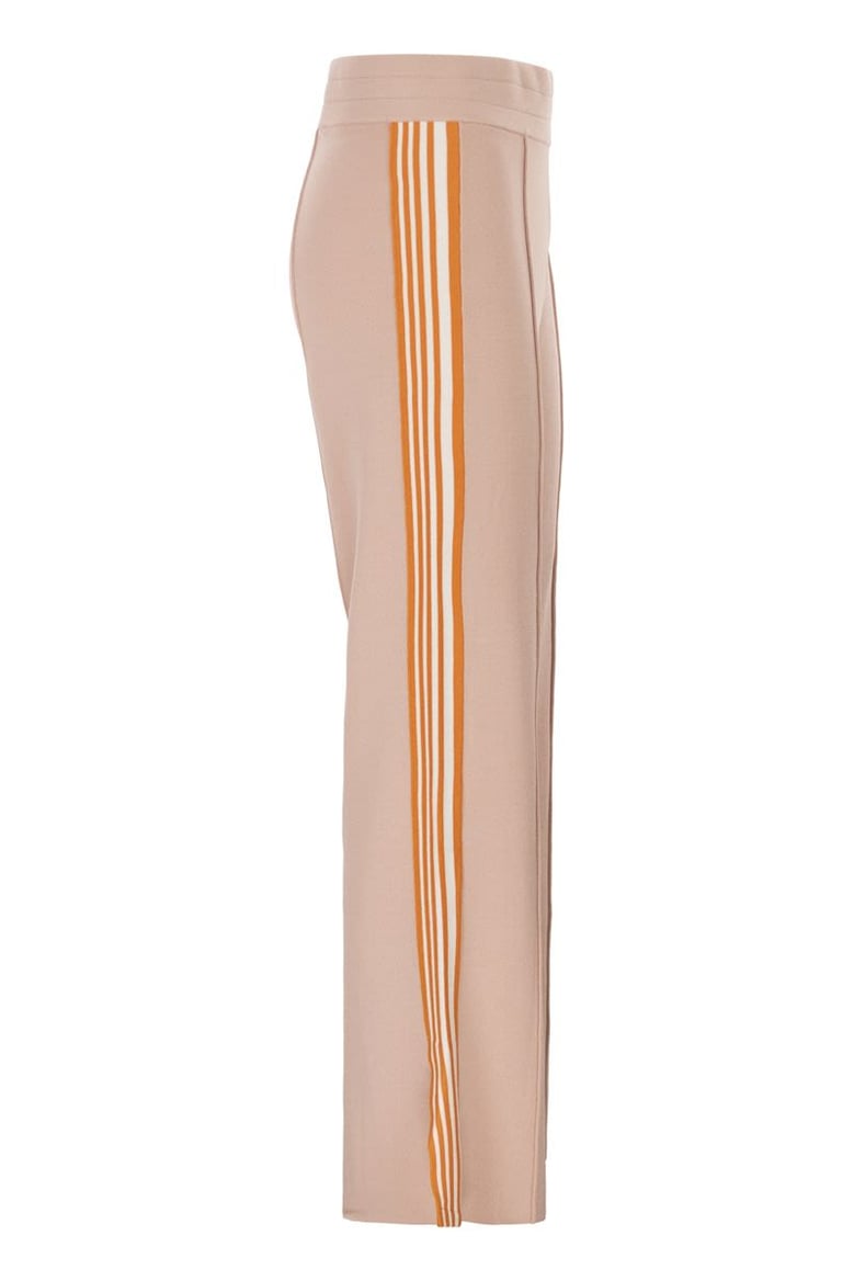 knitted viscose joggers in tennis style by Selfnex