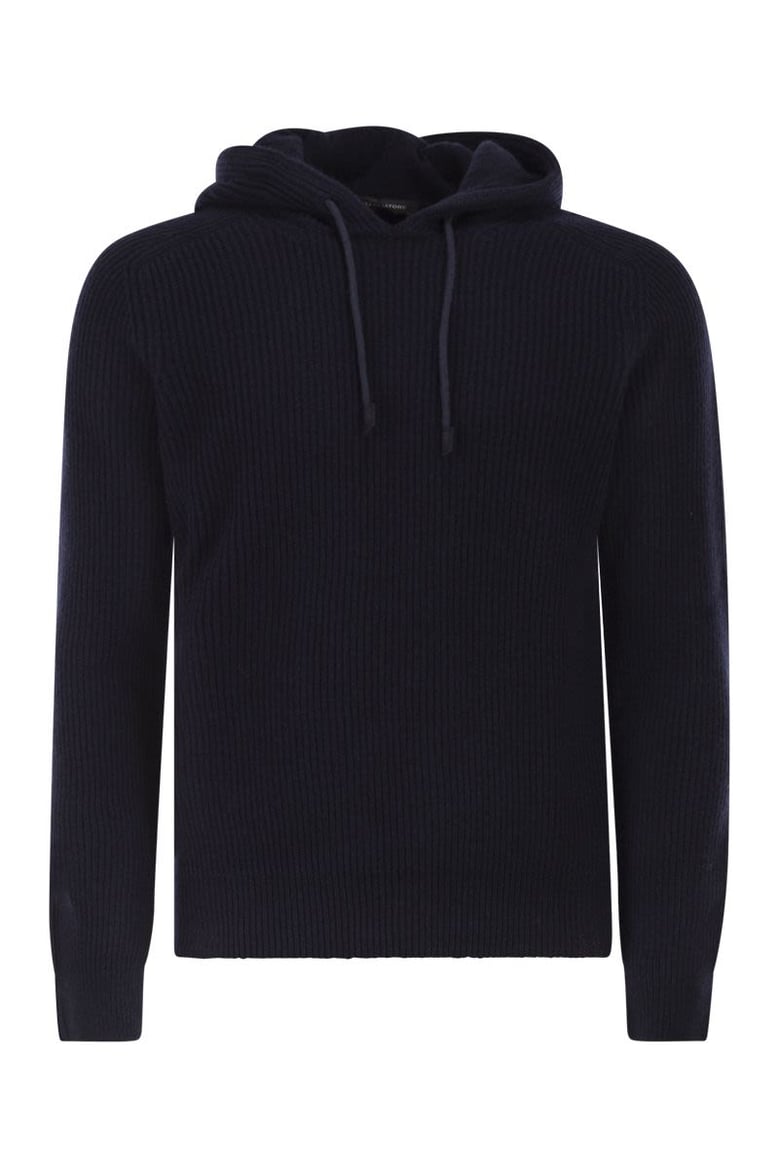 hunter - ribbed jumper with hood by Selfnex