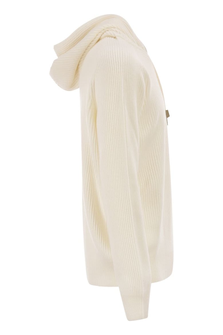 hunter - ribbed jumper with hood by Selfnex