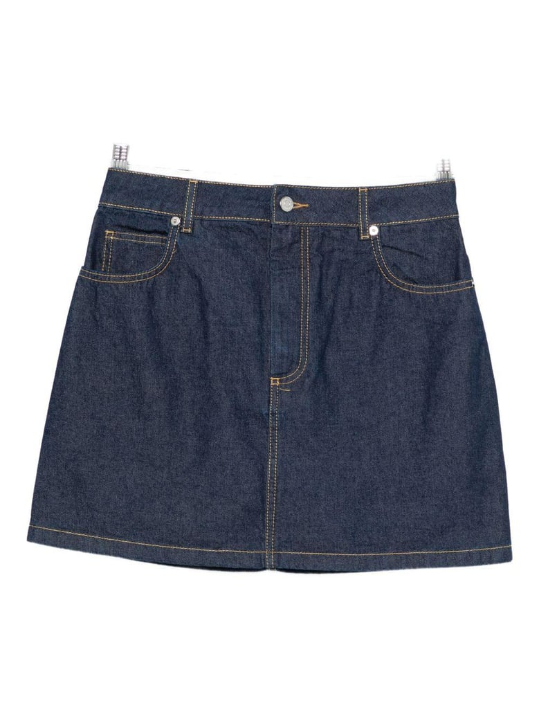 denim mini skirt by Selfnex