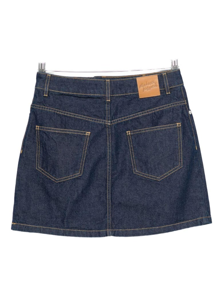 denim mini skirt by Selfnex