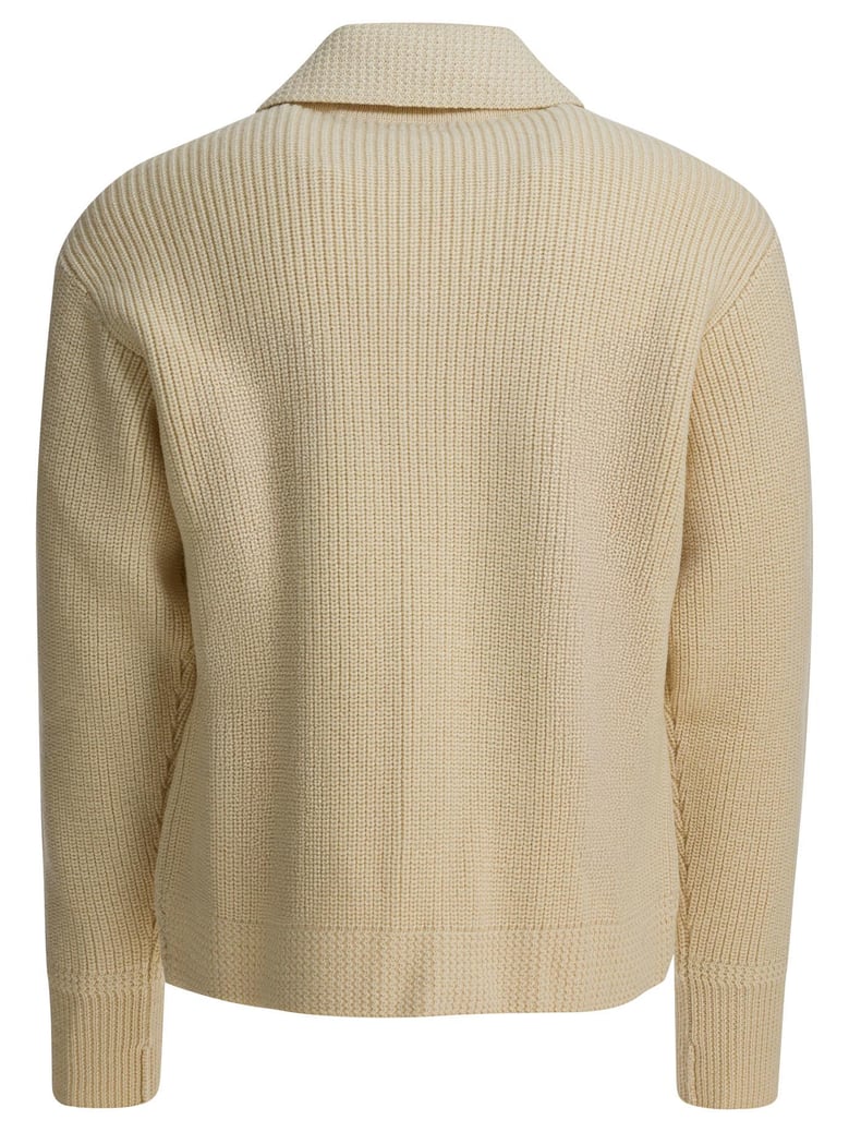 white wool knitwear by Selfnex