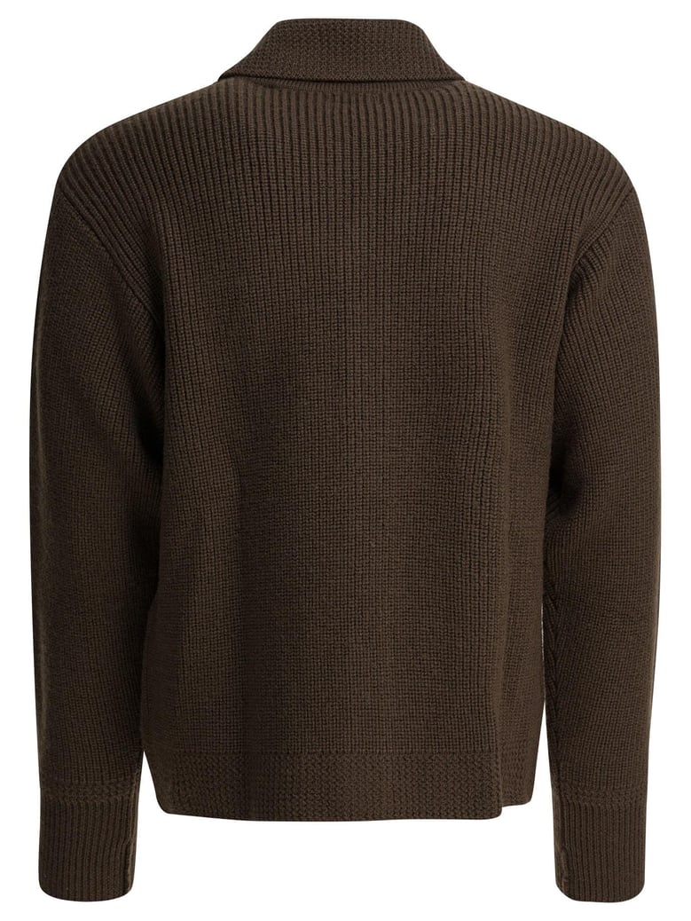 brown wool knitwear by Selfnex