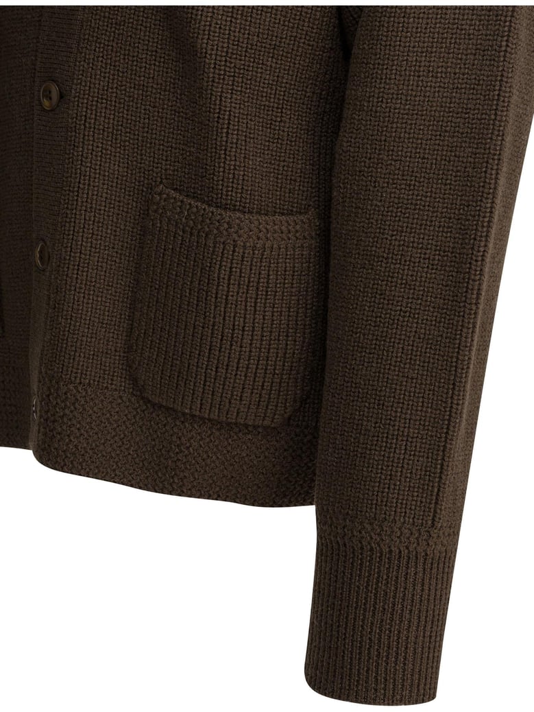 brown wool knitwear by Selfnex