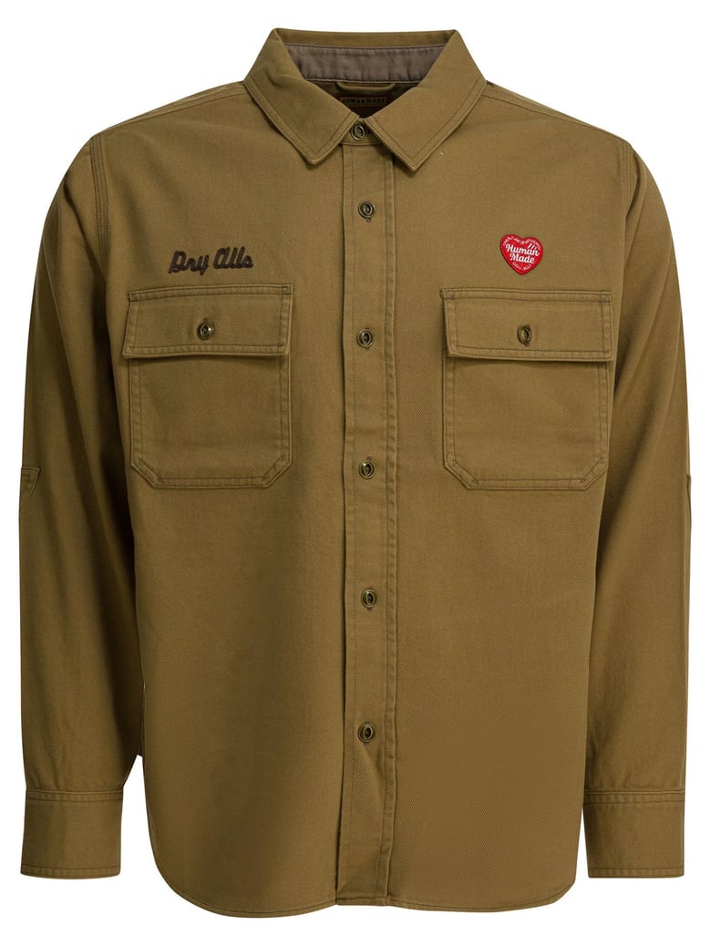 beige cotton shirt by Selfnex
