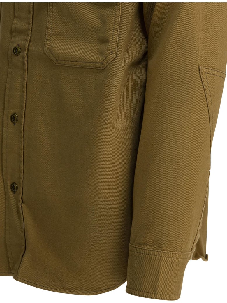 beige cotton shirt by Selfnex