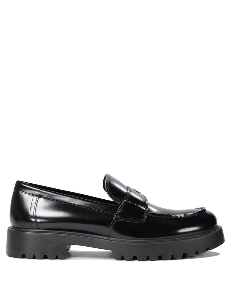 black bovine leather loafers by Selfnex