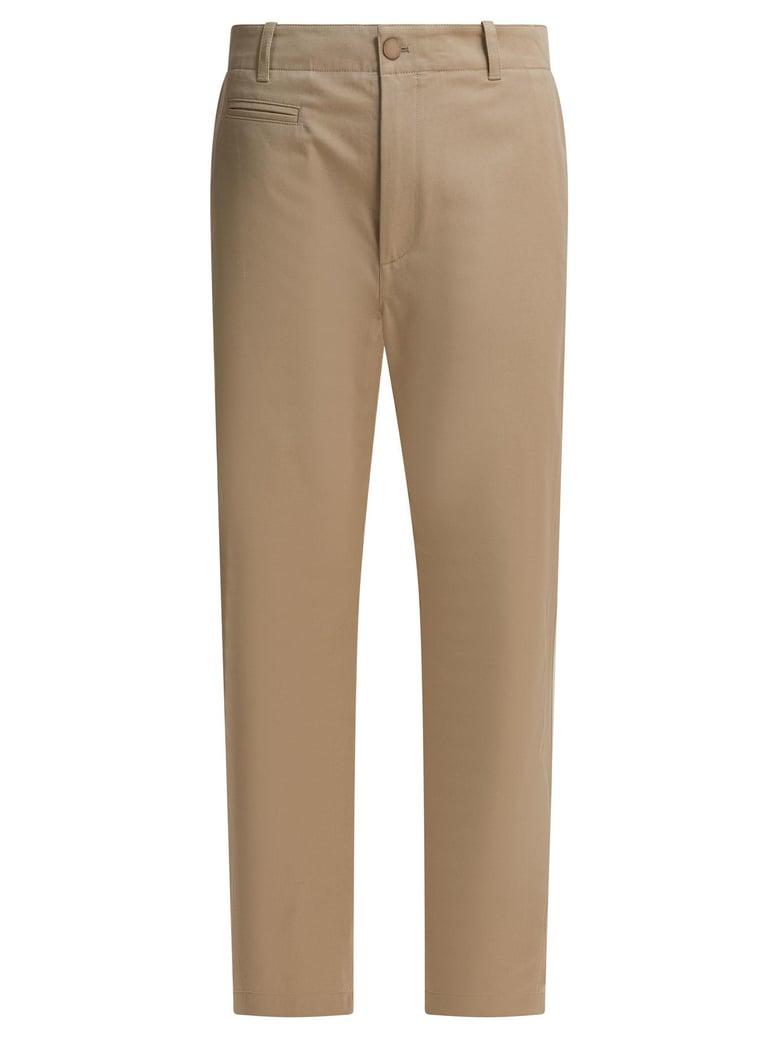 beige cotton trousers by Selfnex