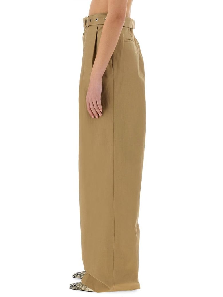 wideleg pants with belt by Selfnex