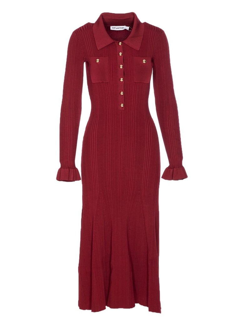 bordeaux viscose dress by Selfnex