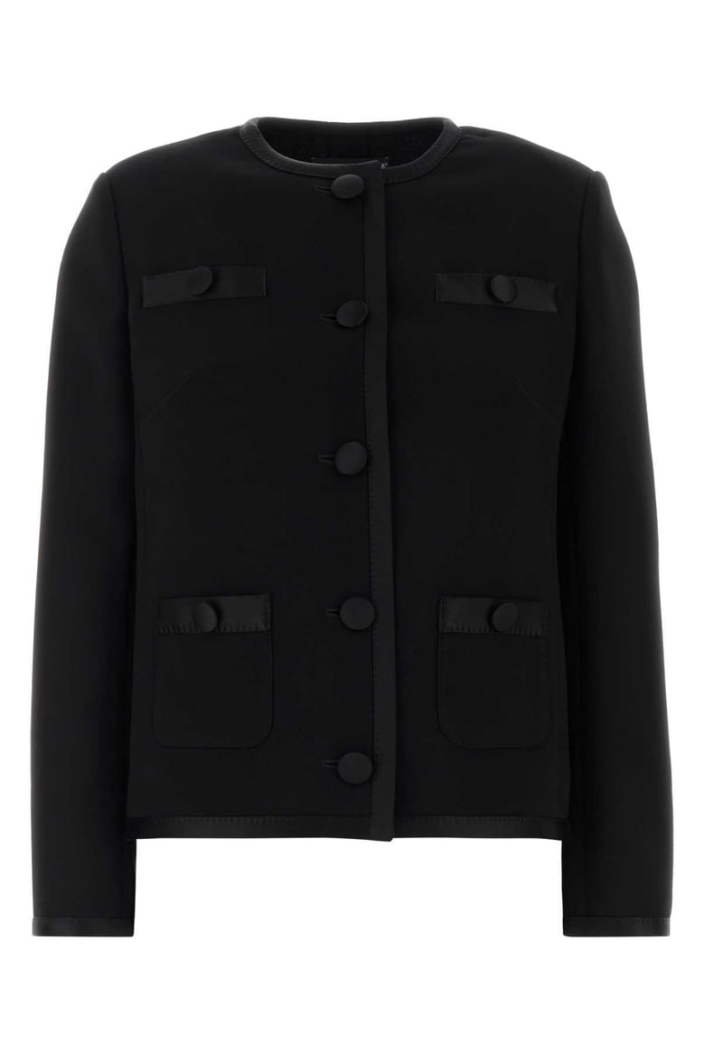 black virgin wool jacket by Selfnex