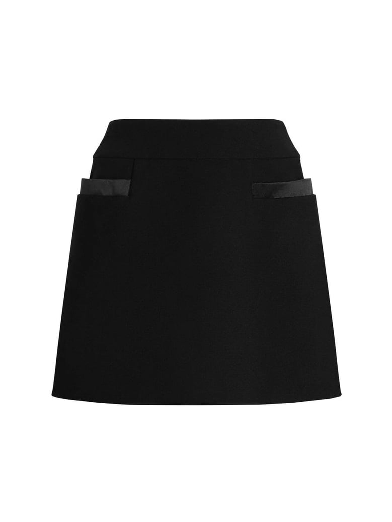 double crepe basque skirt by Selfnex