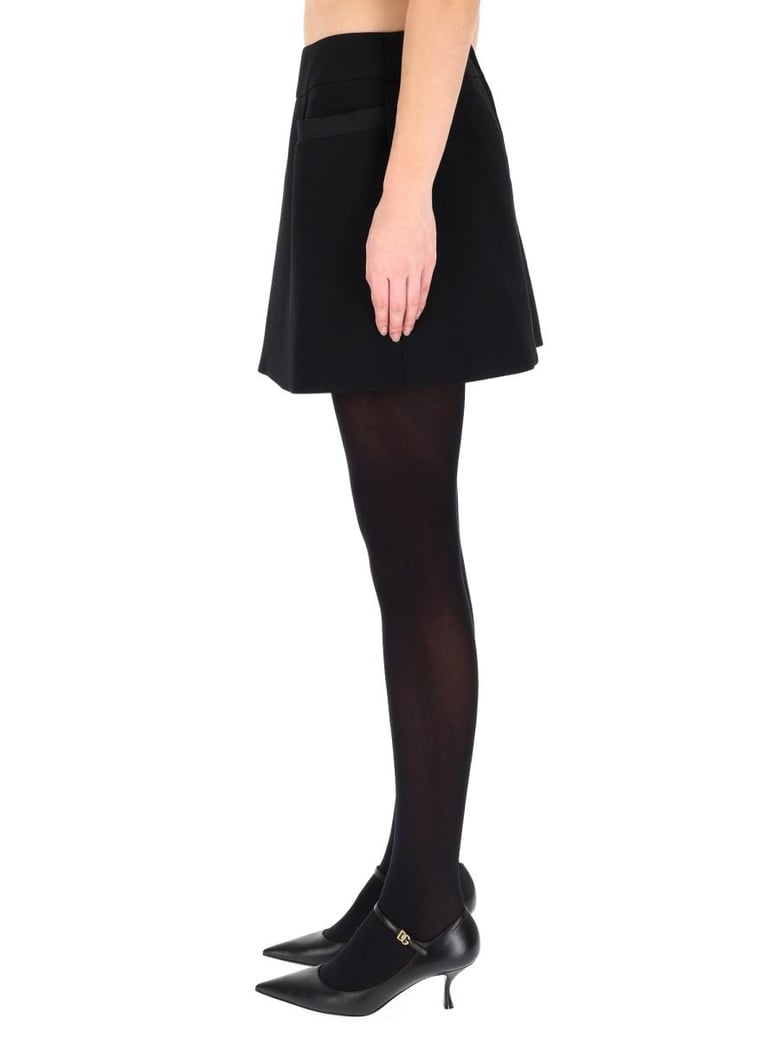 double crepe basque skirt by Selfnex