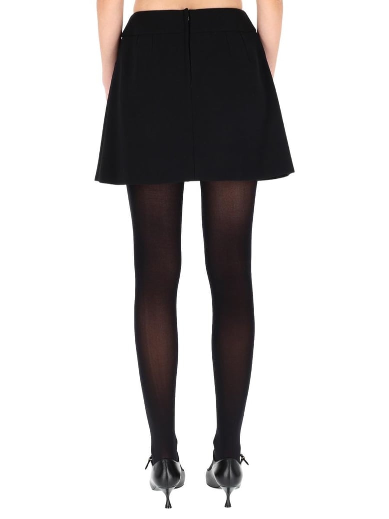 double crepe basque skirt by Selfnex