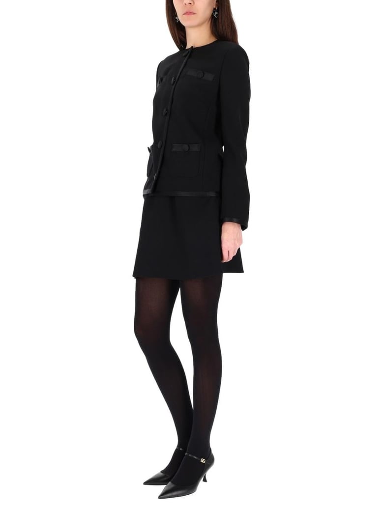 double crepe basque skirt by Selfnex